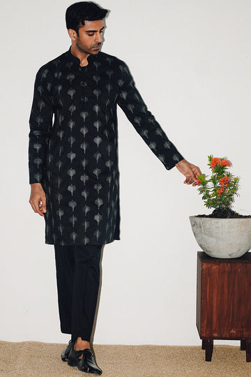 CHIFLI BLACK KURTA PAJAMA